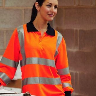 AD. YOKO High Visibility Long Sleeve Polo